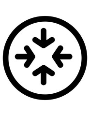 Arrows to the center Icon in Line Style