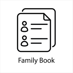 Family Book Vector icon