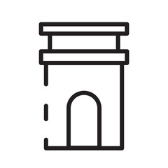 Buildings Tower Liberty Line Icon
