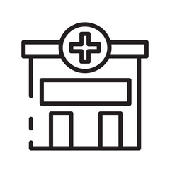 Healthcare Hospital Urban Line Icon