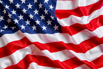 Fototapeta premium American Flag Wave Close Up