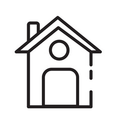 House Home Buildings Line Icon