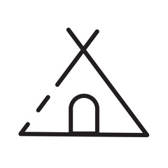Places Buildings Tent Line Icon
