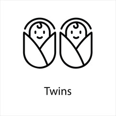 Twins Vector icon