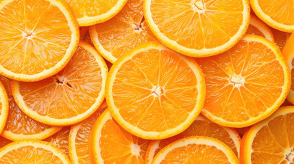 Fototapeta premium Orange fruit pattern. Healthy food background, directly above.
