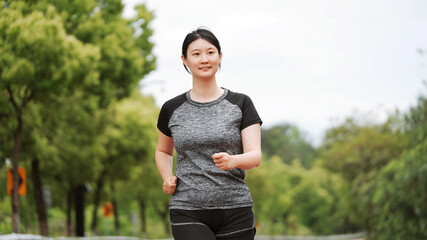 Healthy Lifestyle Young Woman Enjoying Morning Run