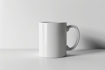 Obraz premium A plain white ceramic mug mock-up, cutout, cut-out