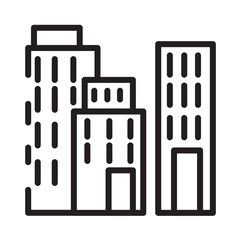 Offic Town Unit Line Icon