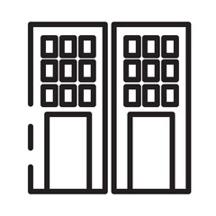 Office Town Unit Line Icon