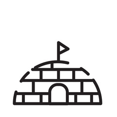 Pole City Eskimo Line Icon