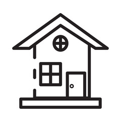 Apartment Buildings Home Line Icon