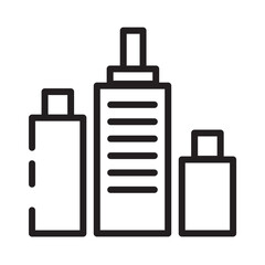 Apartments Buildings City Line Icon