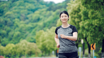 Active Woman Enjoying a Healthy Outdoor Run