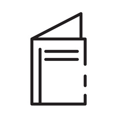 Obraz premium Brochure Leaflet Menu Line Icon