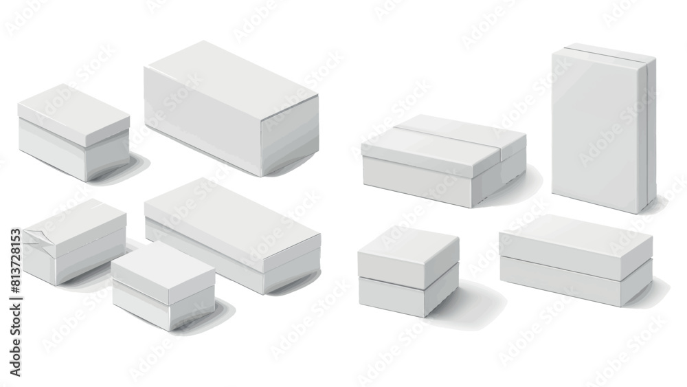 Poster the packaging box mockup is a realistic mockup. this template set includes a cardboard box mockup, a