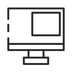 Digital Advertisement Internet Line Icon