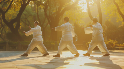 Dawn Tai Chi Session in Beijing