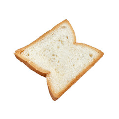 slices of bread isolate on white.