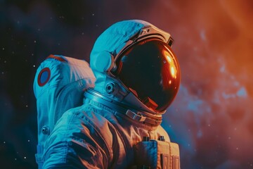 With each step taken in the weightlessness of space, the astronaut's portrait outlined against the celestial panorama symbolized the indomitable human spirit driving exploration forward