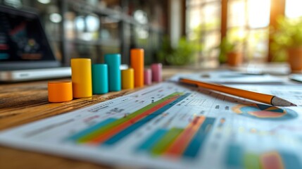 Analytical Style Abstract Financial Chart Stock Image
