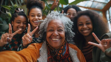 A Family's Joyous Group Selfie