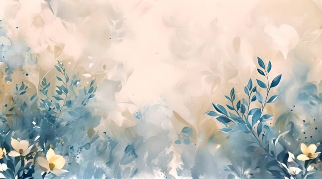 white walls with flower paintings