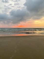 Colorful summer sunrise at the beach