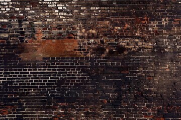 Old weathered brick wall texture background. Grungy brickwork pattern. Abstract grunge background for design.