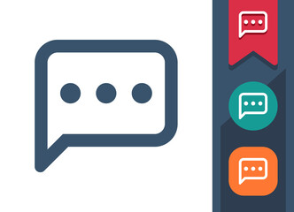 Chat Bubble Icon. Speech Bubble, Comment, Message