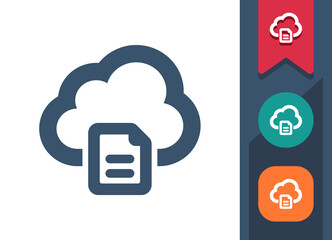 Cloud Computing Icon. Cloud, Data, Sharing, Upload, Download