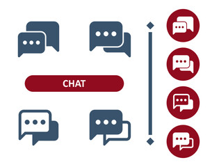 Chat Bubbles Icon. Speech Bubble, Comment, Message, Talking Icon