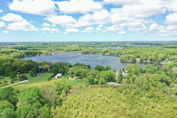 Fototapeta premium Sister Lakes near Dowagiac Michigan