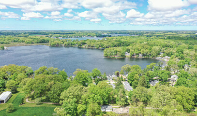 Fototapeta premium Sister Lakes near Dowagiac Michigan