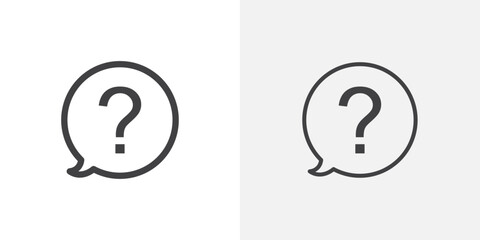 Question icon set. Inquiry mark pictogram. FAQ symbol. Question bubble icon.