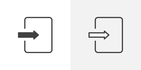 Fototapeta premium Log Out icon set. Exit application vector symbol. Sign out button icon.
