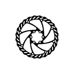 Bicycle bike brake disc rotor icon. Vector illustration	
