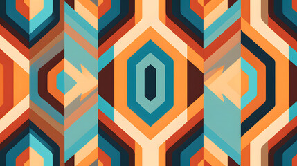 vintage 70s geometrial design pattern poster background