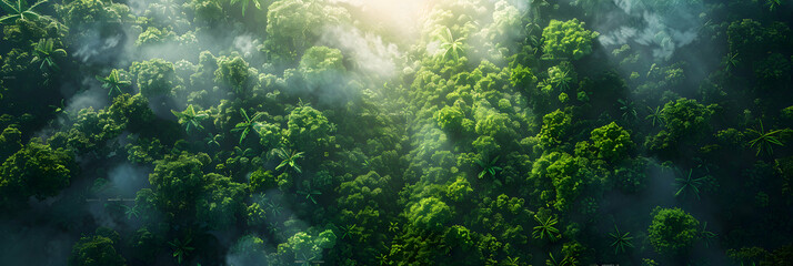 Serene Aerial Photo: Captivating Rainforest View with Lush Greenery and Vast Expanse   Natural Beauty and Biodiversity from Above in the Conceptual Stock Image Photography Collecti