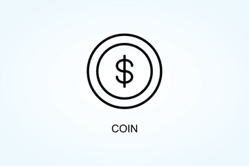 Coin Vector  Or Logo Sign Symbol Illustration