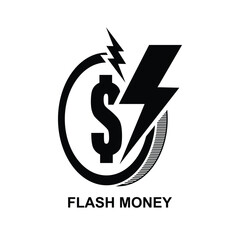Fototapeta premium Quick money icon. Flash money icon. Flash icon isolated isolated on background.