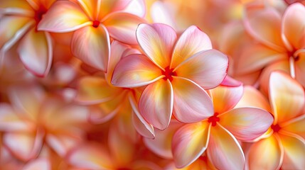 Fototapeta premium tropical flowers garlands. selective focus