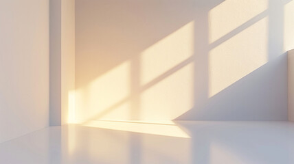 Fototapeta premium empty white corner room for product presentation