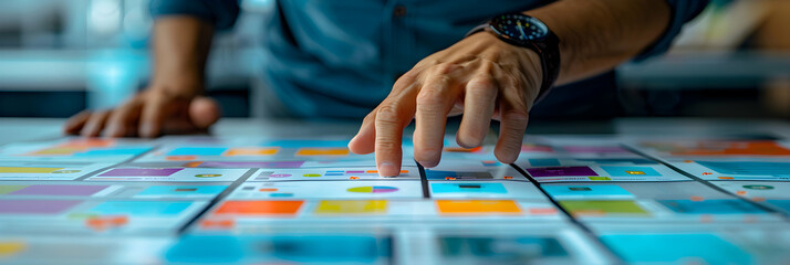 Photo realistic designers mapping out the user journey to enhance customer interactions and streamline experiences   User Journey Mapping concept in Photo Stock