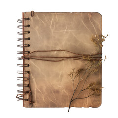 Notebook isolated on white background.