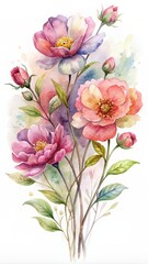 Beautiful watercolor floral arrangement