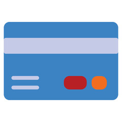 Credit Card Icon in Flat Style