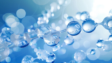 Abstract close up of molecule, science beaauty background.