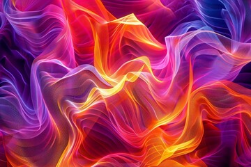 Fototapeta premium Electric Dreams: Vibrant Neon Fiber Optic Abstract Background