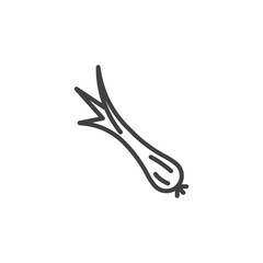 Chive stalks line icon