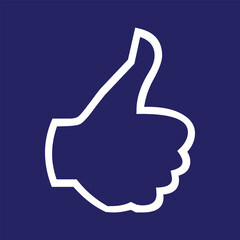 a blue and white logo with a white line that says